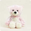 Image 97: Microwavable Pink Marshmallow Bear Stuffed Animal Warmies