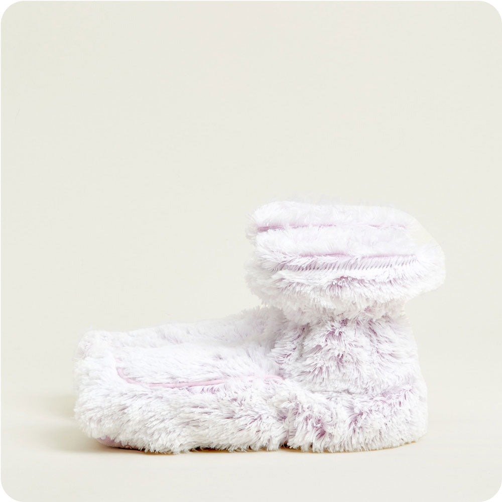 Image 93: Lavender Warmies Boots: Microwavable luxury for cozy, soothing comfort.